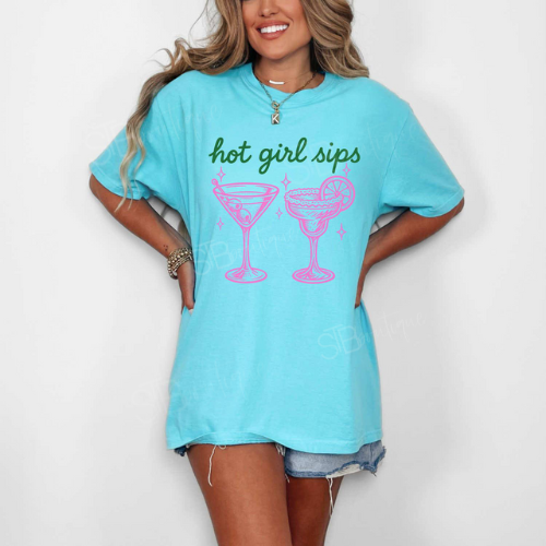 Hot Girl Sips Tee - Preorder