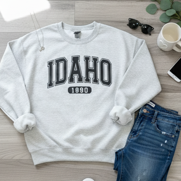 Gray Idaho 1890 Crewneck Sweatshirt - Preorder