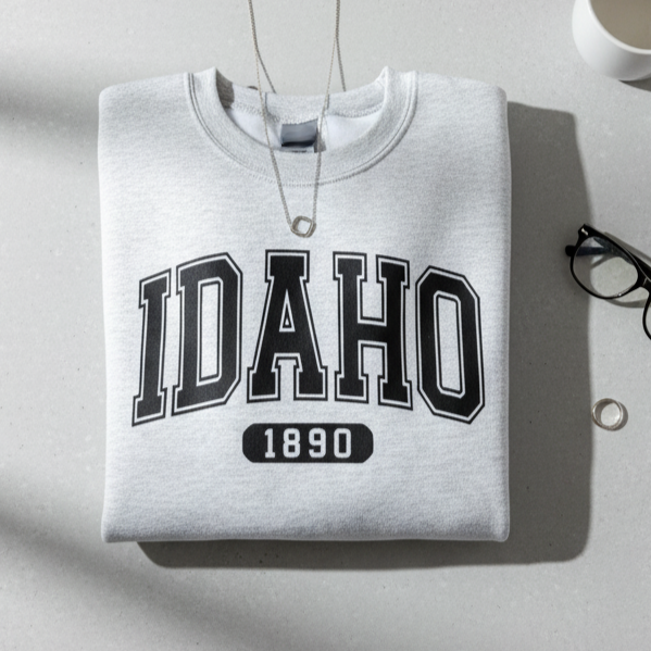 Gray Idaho 1890 Crewneck Sweatshirt - Preorder