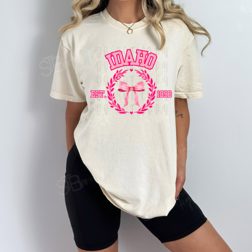 Idaho Pink Coquette Tee - Preorder