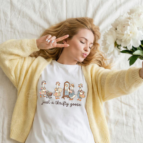 Just A Thrifty Goose Tee - Preorder - STB Boutique