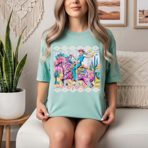 Leave Her Wild Western Cowgirl Tee - Preorder - STB Boutique