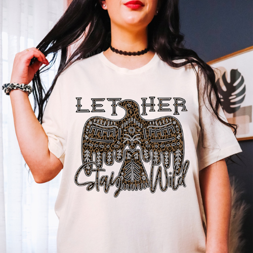 Let Her Stay Wild Leopard Tee - Preorder