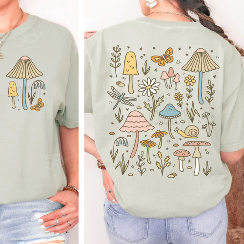 Mushroom Garden Collage Tee - Preorder