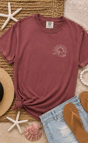 Ocean Has My Heart Comfort Colors Tee - 7 Colors