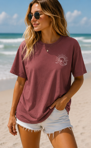Ocean Has My Heart Comfort Colors Tee - 7 Colors