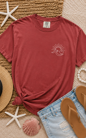 Ocean Has My Heart Comfort Colors Tee - 7 Colors