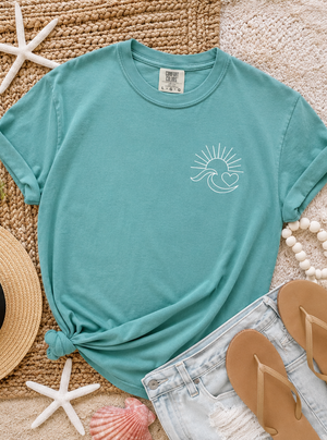 Ocean Has My Heart Comfort Colors Tee - 7 Colors