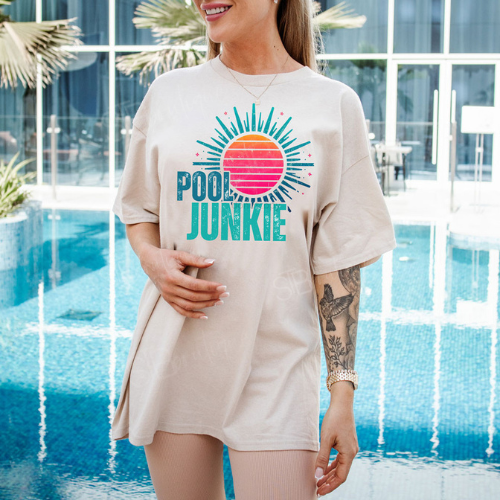 Distressed Pool Junkie Tee - Preorder