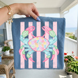 Preppy Coastal Crab Tee - Preorder