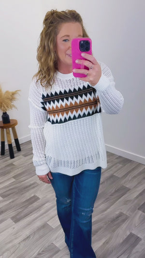 Ivory Weave Haven Sweater (SM-LG)