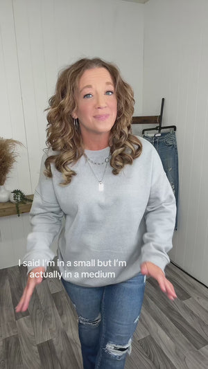 Lt Gray Basic Fleece Crewneck Sweatshirt (SM-3X)