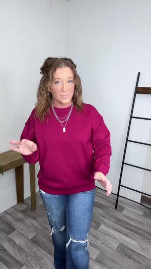 Cabernet Basic Crewneck Sweatshirt (SM-3X)