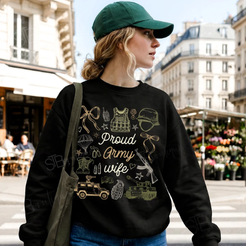 Proud Army Wife Crewneck Sweatshirt - Preorder
