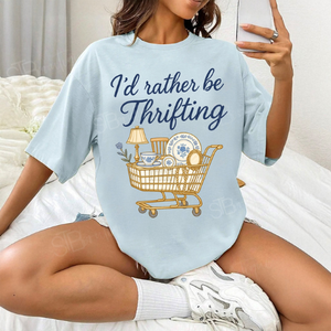 I'd Rather Be Thrifting Vintage Cart Tee - Preorder - STB Boutique