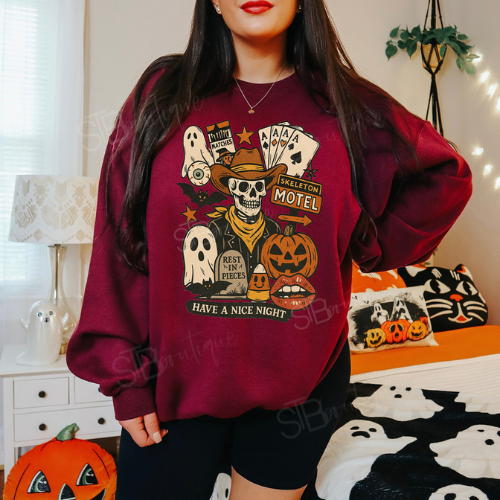 Skeleton Motel Crewneck Sweatshirt - Preorder