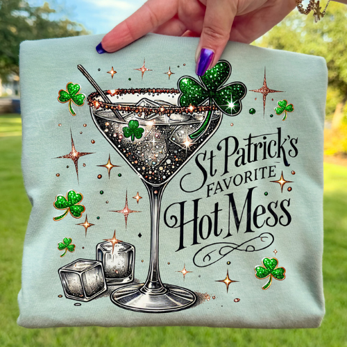 St Patrick's Favorite Hot Mess Tee - Preorder