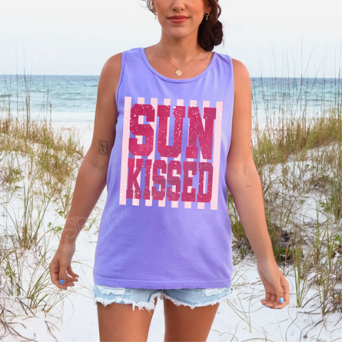 Sunkissed Bold Pink Stripe Tank - Preorder
