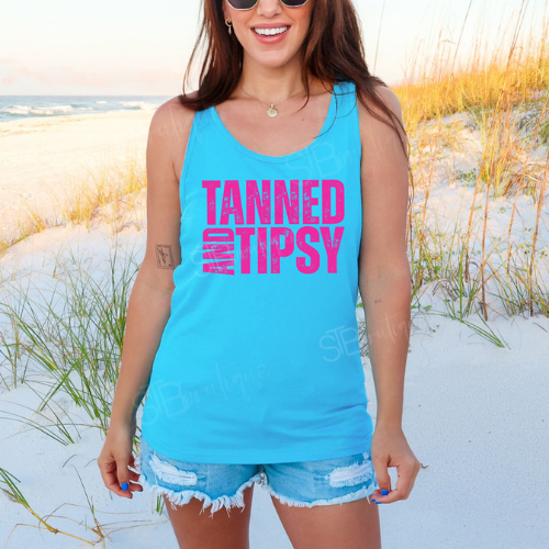 Tanned And Tipsy Tank - Preorder