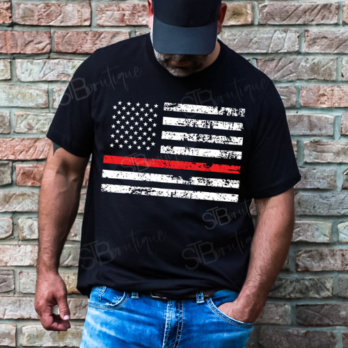Thin Red Line Flag Tee - Preorder