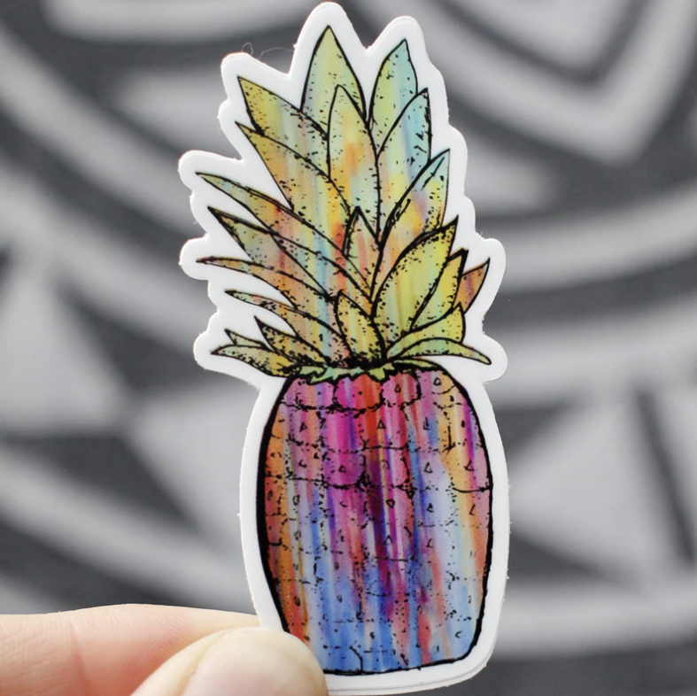 Tie Dye Pineapple Sticker
