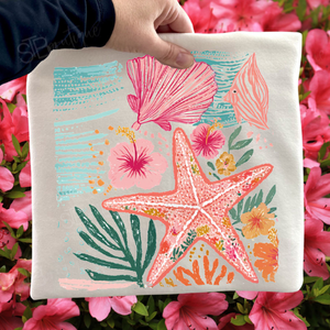 Tropical Starfish Floral Tee - Preorder