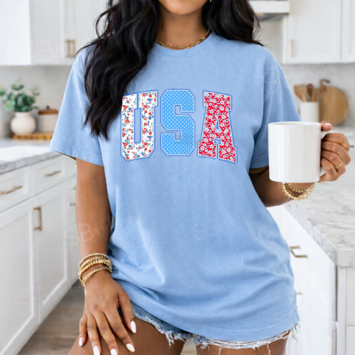 USA Patchwork Tee - Preorder