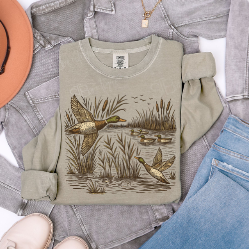 Vintage Mallard Duck Long Sleeve Tee - Preorder