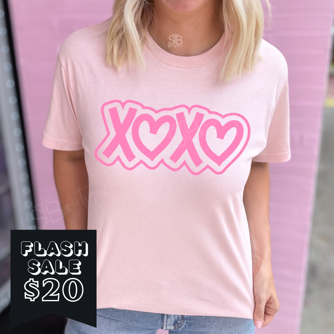 XOXO Heart Graphic Tee - FLASH SALE - Preorder