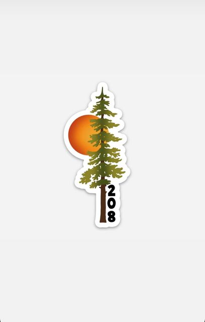 208 Pine Tree Sticker