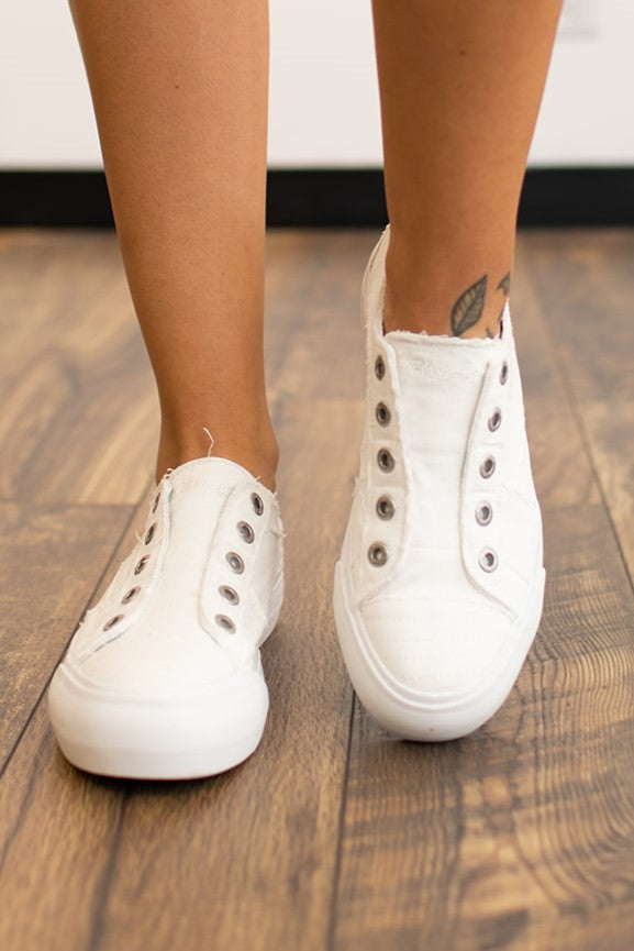 Blowfish White Sadie Slip On Sneakers