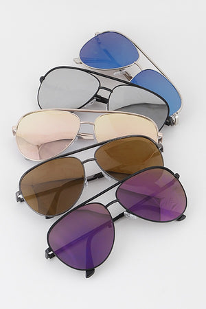 Oversized Flatline Aviator Sunglasses