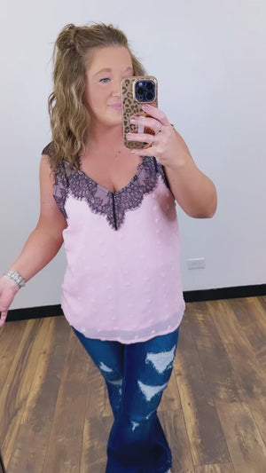 Pretty In Pink & Lace Tank (SM-2X)