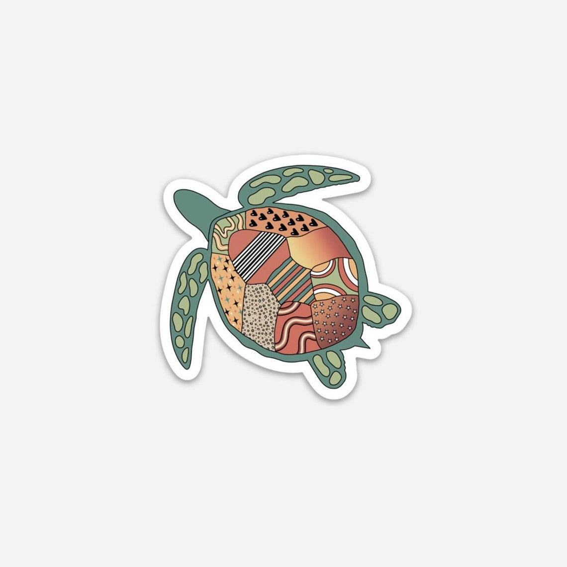 Beach Turtle Sticker