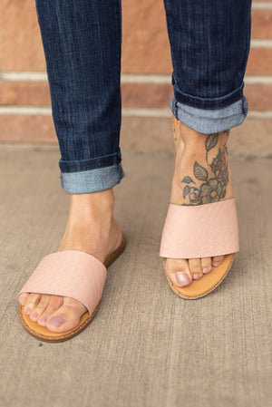 Blush Stella Slide Sandals (5.5-10)