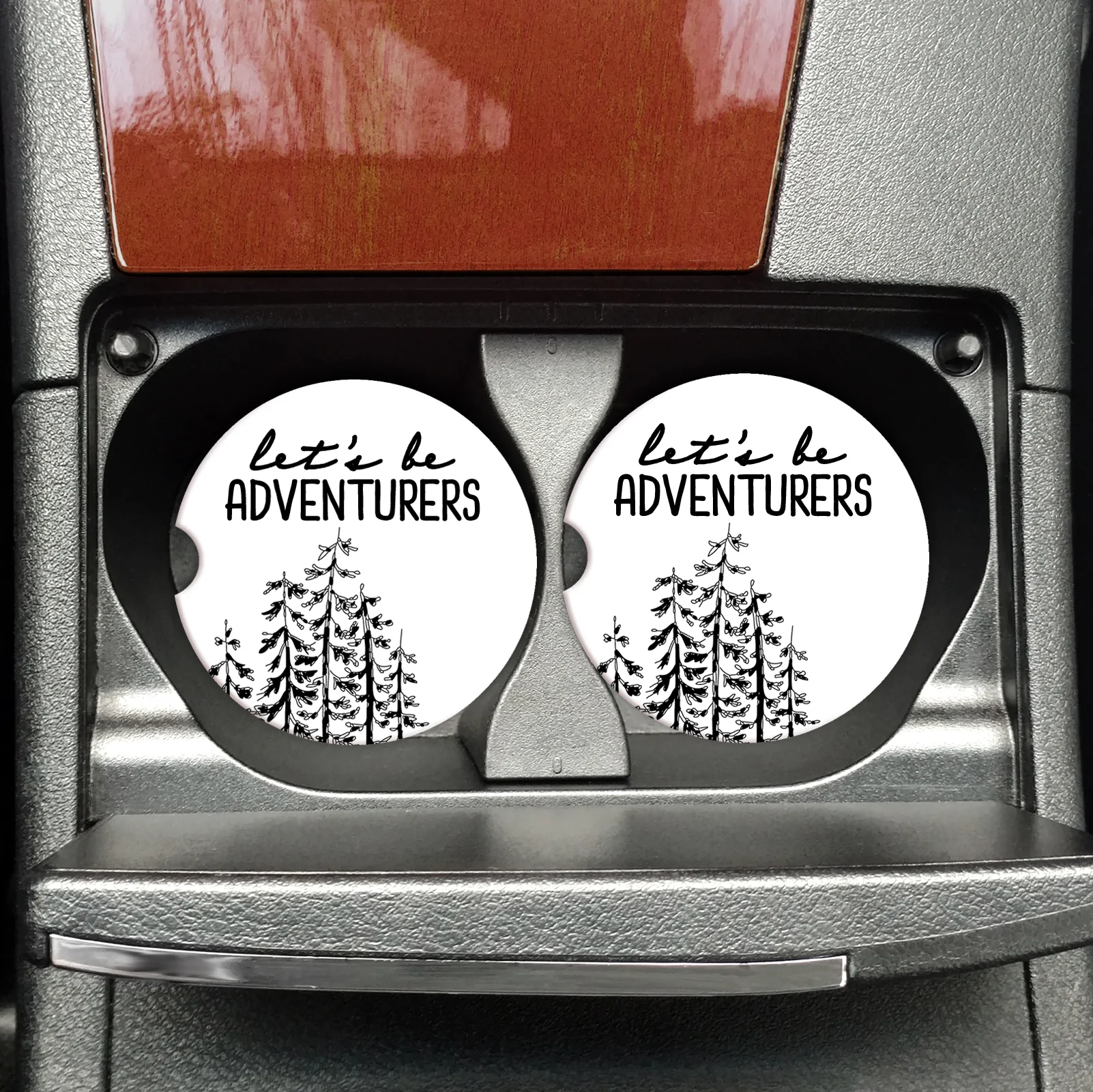 Let's Be Adventurers Car Coasters On The Go