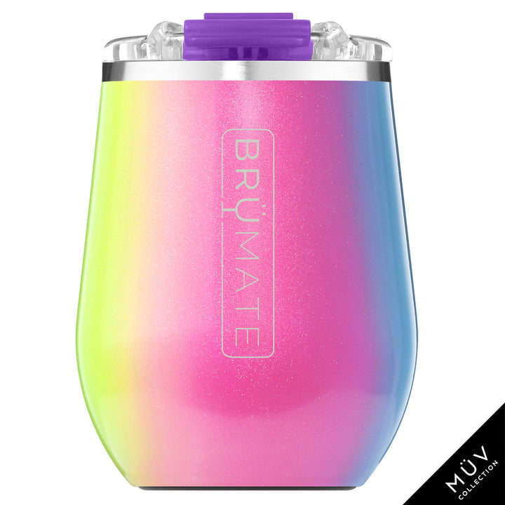 BruMate Uncork'D Wine Tumbler - Glitter Rainbow - STB Boutique