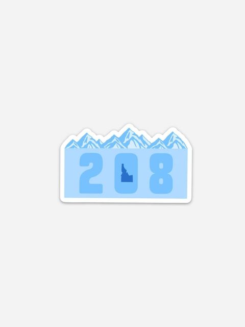 208 Mountain Range Sticker