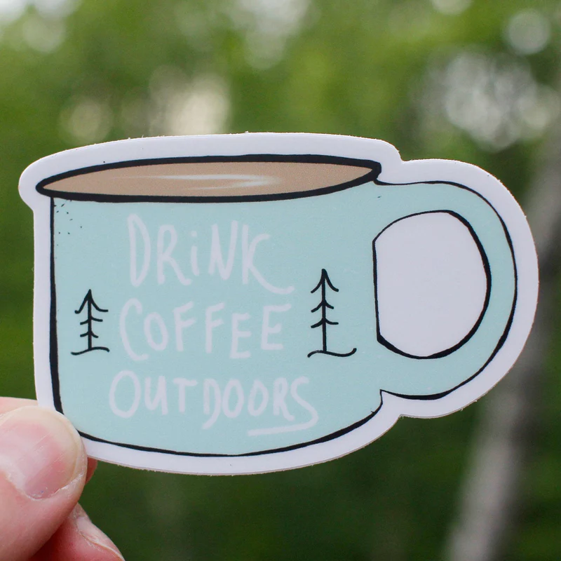 Drink Coffee Outdoors Sticker