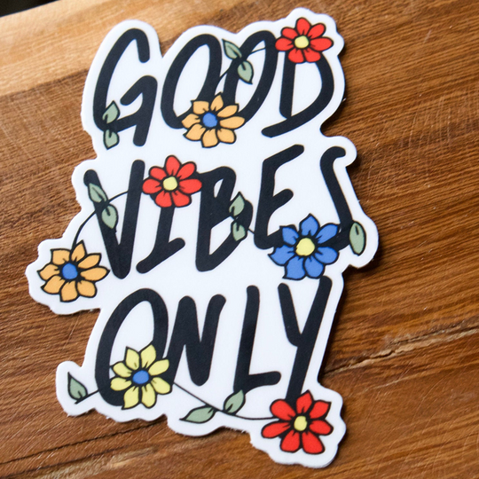 Good Vibes Flower Sticker