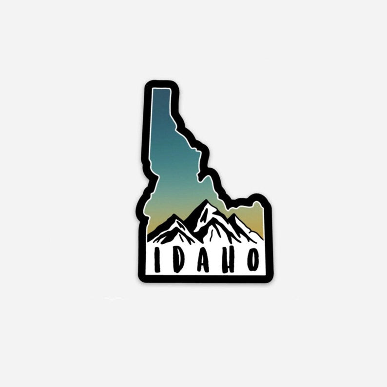 Blue Idaho Mountain Sticker