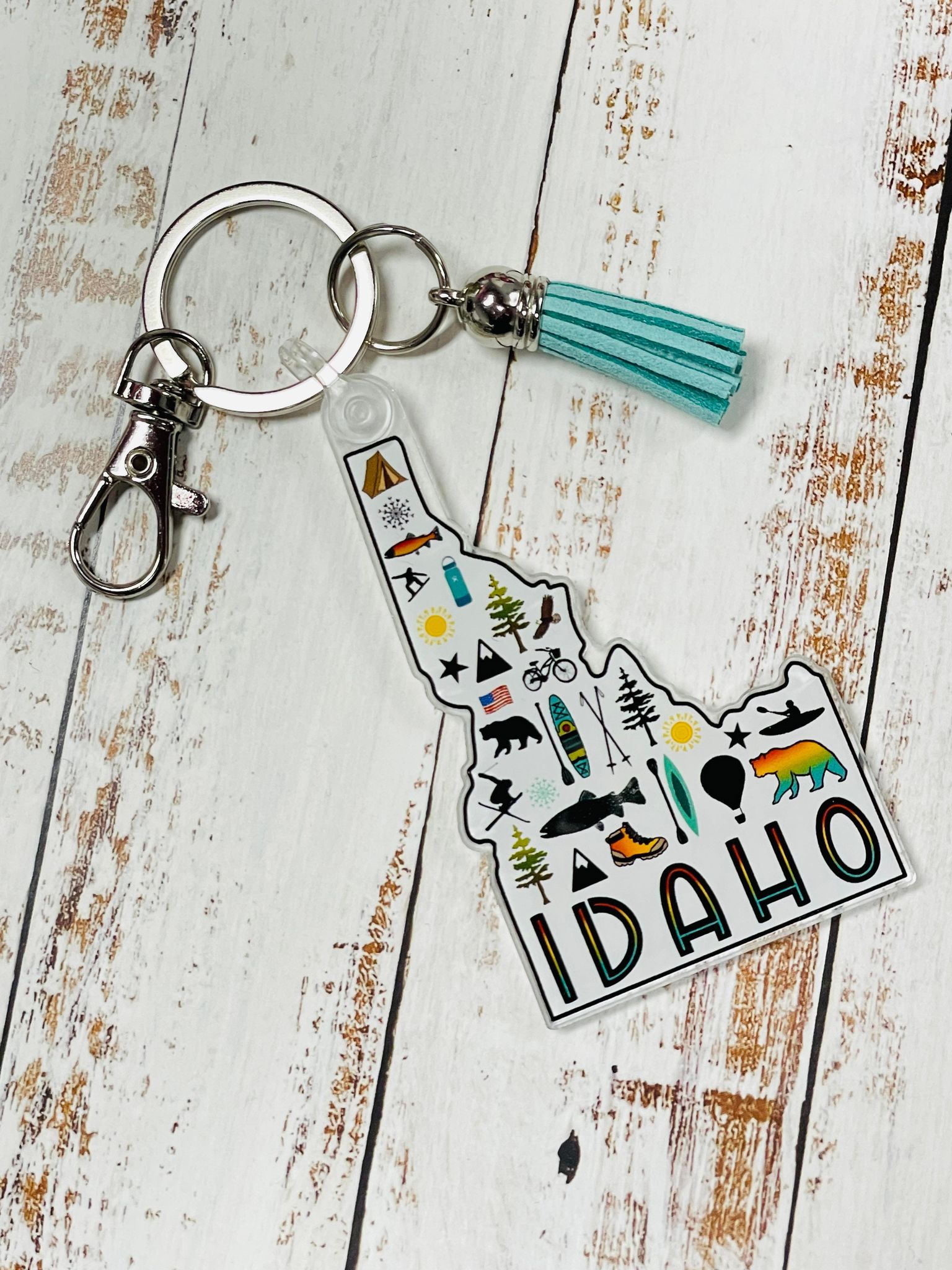 Idaho Favorites Tassel Keychain