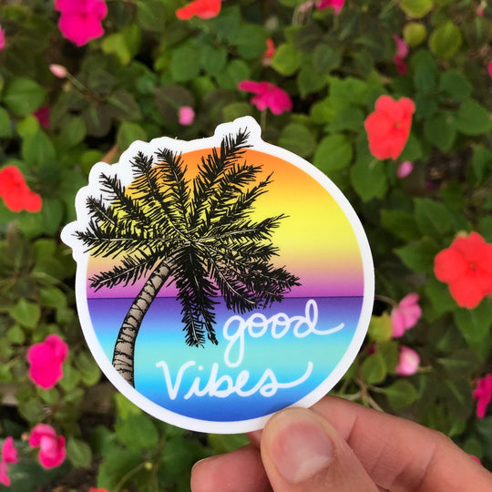 Good Vibes Sunset Sticker