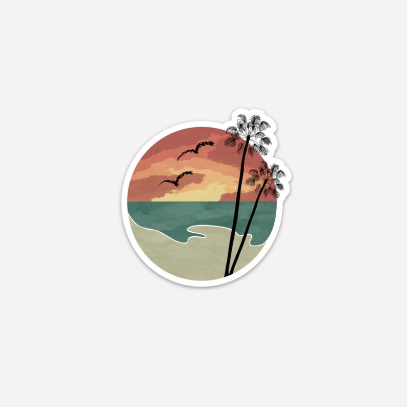 Sunset Beach Sticker